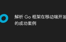 解析 Go 框架在移动端开发中的成功案例