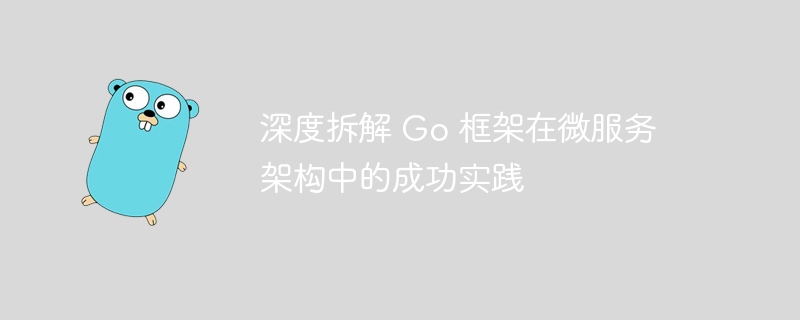 深度拆解 Go 框架在微服务架构中的成功实践