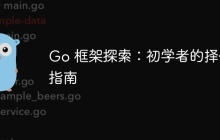 Go 框架探索：初学者的择优指南