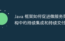 Java 框架如何促进微服务架构中的持续集成和持续交付？