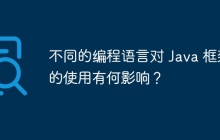 不同的编程语言对 Java 框架的使用有何影响？
