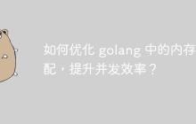如何优化 golang 中的内存分配,提升并发效率?
