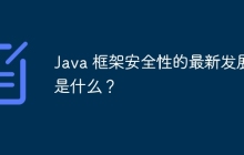 Java 框架安全性的最新发展是什么？