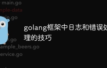 golang框架中日志和错误处理的技巧