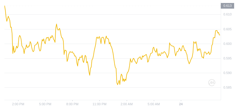 2024年07月24日瑞波币价格
