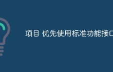 项目 优先使用标准功能接口