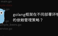 golang框架在不同部署环境下的依赖管理策略?
