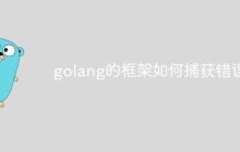 golang的框架如何捕获错误?