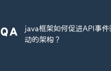 java框架如何促进API事件驱动的架构？