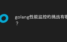 golang性能监控的挑战有哪些?