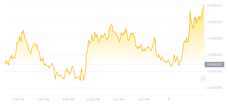 2024年08月07日Bonk币价格