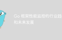 Go 框架性能监控的行业趋势和未来发展