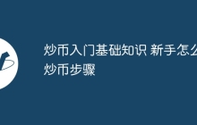 炒币入门基础知识 新手怎么炒币步骤
