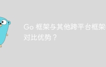 Go 框架与其他跨平台框架的对比优势？