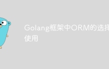 Golang框架中ORM的选择与使用