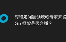 对特定问题领域的专家来说,Go 框架是否合适?