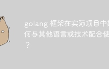 golang 框架在实际项目中如何与其他语言或技术配合使用?