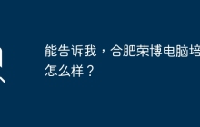 能告诉我，合肥荣博电脑培训怎么样？