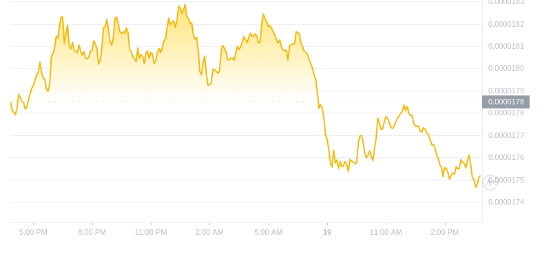 2024年08月19日Bonk币价格