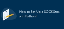 Bagaimana untuk Menyediakan SOCKSroxy dalam Python?
