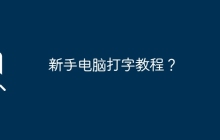 新手电脑打字教程？