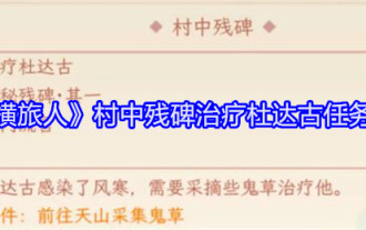 《縱橫旅人》村中殘碑治療杜達古任務攻略