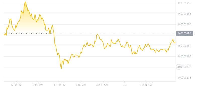 2024年08月21日Bonk币价格
