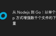 从 Nodejs 到 Go:以单个 Zip 方式增强数千个文件的下载量