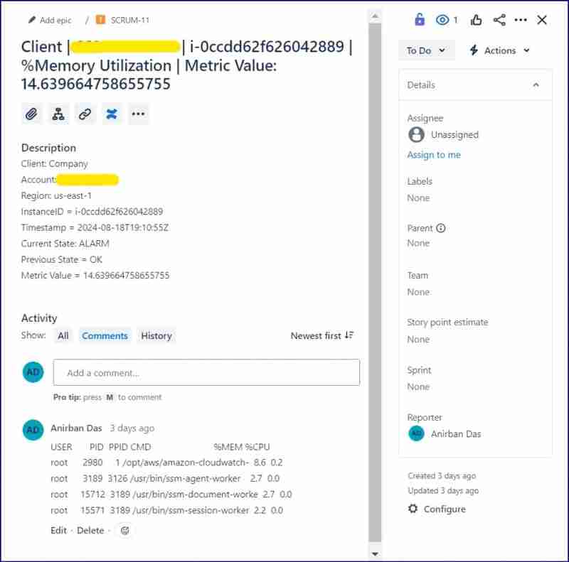 使用 EventBridge 和 Lambda 進行自動故障排除和 ITSM 系統
