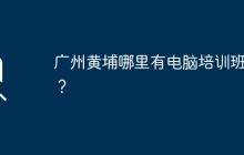 广州黄埔哪里有电脑培训班啊？
