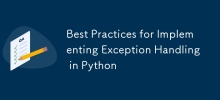 Amalan Terbaik untuk Melaksanakan Pengendalian Pengecualian dalam Python