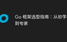 Go 框架选型指南：从初学者到专家
