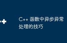 C++ 函数中异步异常处理的技巧