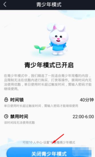 优酷app怎么关闭青少年模式 优酷视频退出青少年保护模式方法