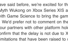 微软澄清：《黑神话》延期和Xbox硬件限制无关