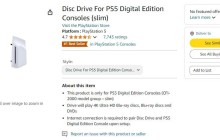 销量还是很好 PS5光驱已在亚马逊等平台售罄