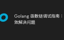 Golang 函数链调试指南：有效解决问题