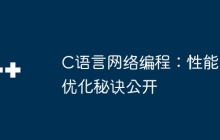 C语言网络编程：性能优化秘诀公开