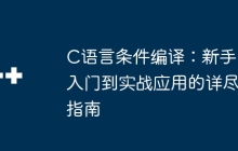C语言条件编译：新手入门到实战应用的详尽指南