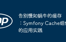 告别慢如蜗牛的缓存：Symfony Cache组件的应用实践