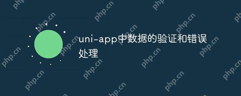 uni-app中数据的验证和错误处理