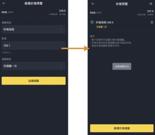 币安价格提醒功能设置教学