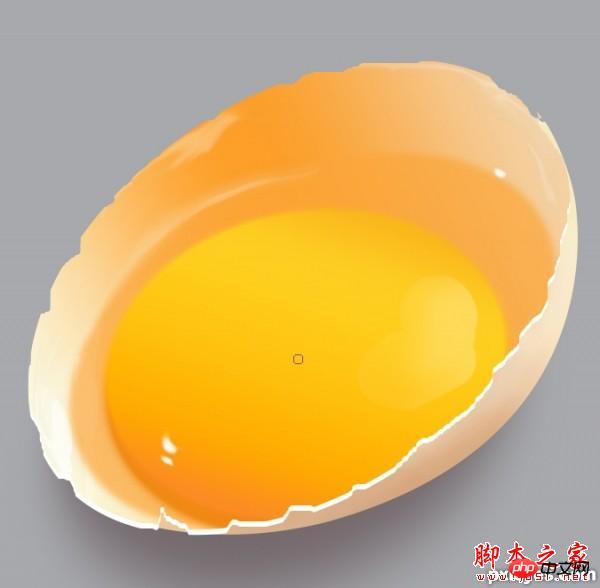 photoshop设计制作刚敲开的半边生鸡蛋