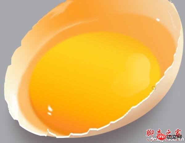 photoshop设计制作刚敲开的半边生鸡蛋