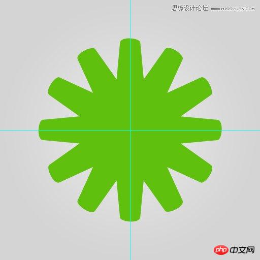 Photoshop使用形状工具制作立体齿轮图标