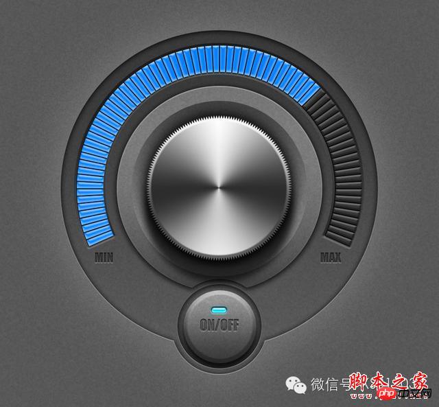 教你如何用PS制作出金属质感旋转按钮图片
