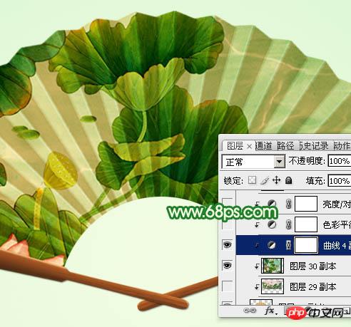 Photoshop设计制作夏日清凉的水墨油纸扇
