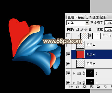 Photoshop打造出一朵华丽的彩色水晶花朵