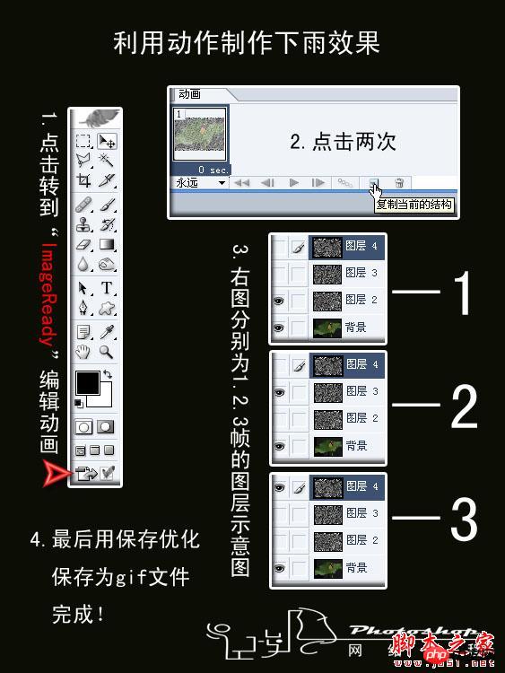 Photoshop制作唯美雨景动画
