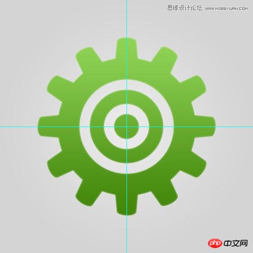 Photoshop使用形状工具制作立体齿轮图标